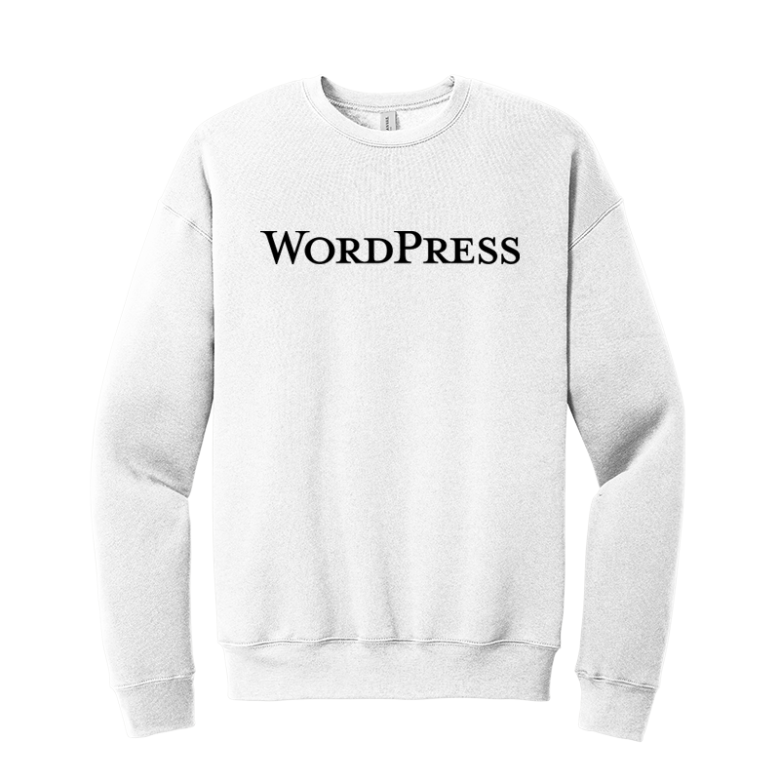 WordPress White Crewneck Sweatshirt
